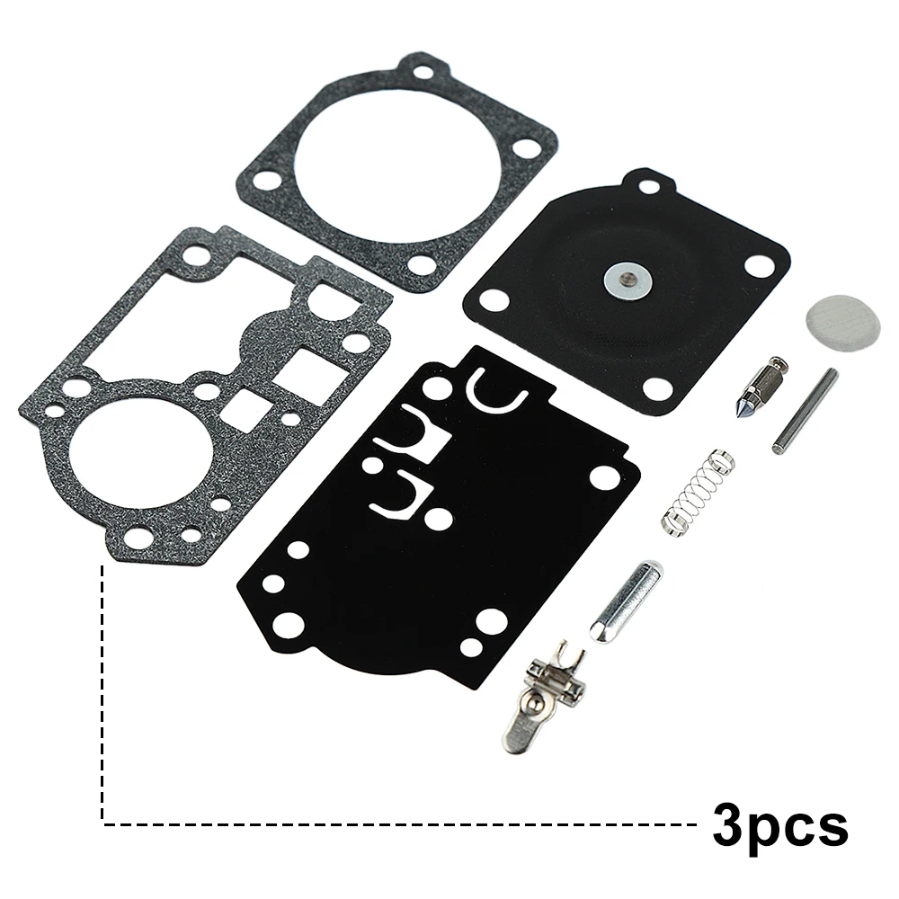 3pcs Carburetor Repair Kit For Poulan BVM210VS SM210VS For Zama C1U-W43 C1U-W45 Blower