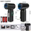 Portable Compressed Air Duster 2 in 1 Air Blower & Vacuum Cleaner Cordless 3 Speed Air Blower for Keyboard Computer Car Cleaning 2