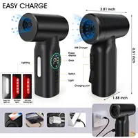 Portable Compressed Air Duster 2 in 1 Air Blower & Vacuum Cleaner Cordless 3 Speed Air Blower for Keyboard Computer Car Cleaning 2