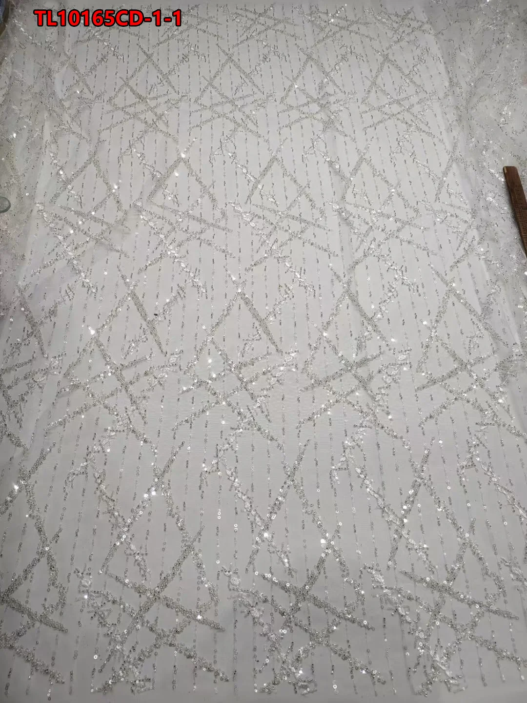 

Luxury Beaded Bridal Lace Fabric 2023 High Quality Embroidery African Net French Sequins Lace Fabric 5Yard For Wedding TL10165CD