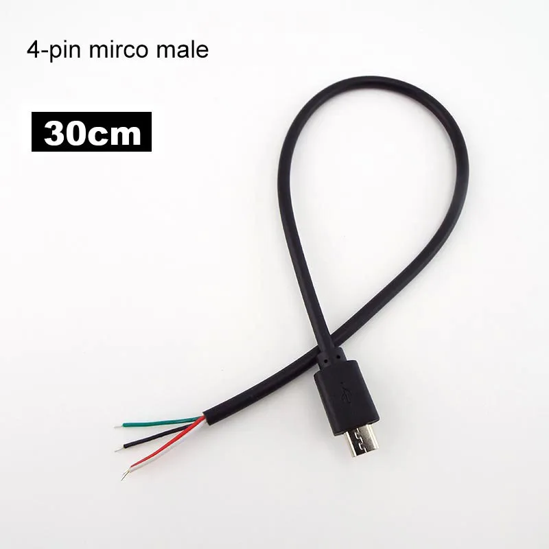 Cavi Micro USB A 2 Pin Femmina: 4 Pezzi Da 30cm Per Riparazioni E Progetti Fai Da Te