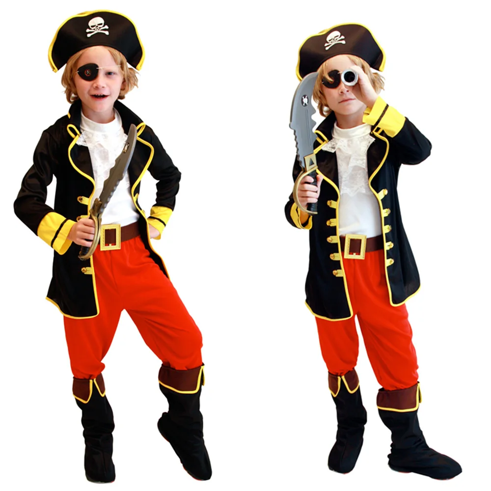 

Boys Pirate Captain Anime Cosplay Costume Hat Boys Girls Dress Up Carnival Party Fancy No Weapon