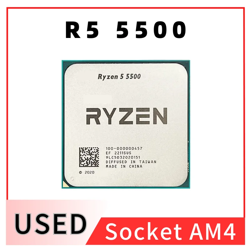 

CPU R5 5500 R5 5500 3.6GHz Six-Core Twelve-Thread Processor 7NM 65W Socket AM4