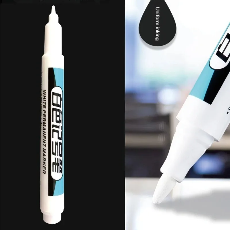 Permanent Marker White Permanent Paint Pen Set For Wood Rock Plastic Leather Glass Stone Metal Canvas Ceramic Deep Hole