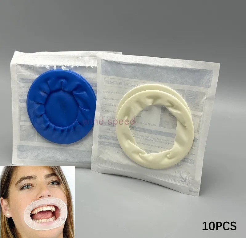 10pcs Dental Soft Sterile Rubber Dam Cheek Retractor Intraoral Lip