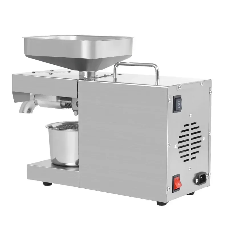 110V/220V Automatic Commercial Oil PressRapeseed  Peanut Oil Press 610W STB-508 Hot And Cold Small Stainless Steel Oil Press 4