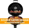 15-Serving Indoor/Outdoor Electric Grill for Indoor & Outdoor Use, Double Layer Design, Portable Rem 4