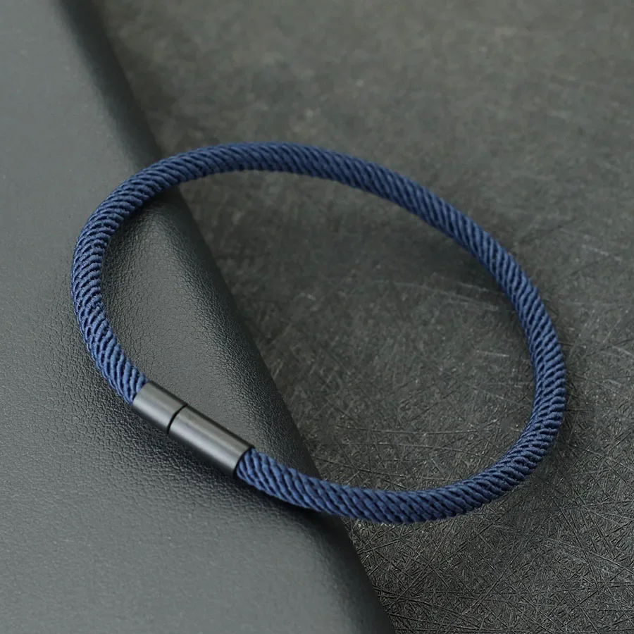 الحد الأدنى الموضوع سوار للرجال النساء الأسود مشبك...