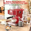 Retro Espresso Machine with Milk Frother, 15 Bar Pump Professional Cappuccino and Latte Machine, 1.5L Removable Water Tank 3