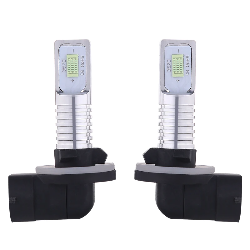 LED 881 880 886 898 LED 안개등, 자동차 안개등, DRL 오류 없음, 12V 6500K 화이트, H27W H27, H27W/1 H27W/2 LED 전구, 2 개
