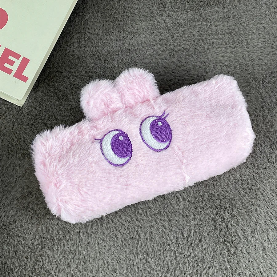 Cute Plush Bunny Pencil Storage Bag Cartoon Crocodile Animal Student Supplies Pencil Case Large Capacity Stationery Bag