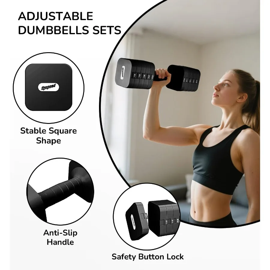 Adjustable Dumbbell Set for Women Men 10LB Each Hand Weights Dumbbells Sets Woman Exercise Fitness dumbbell Adjust dumbbells set
