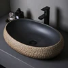 Ceramic Porcelain  Table Sink Above Counter Oval Washing Basin Vanity Bowl Countertop Vessel Sink For Bathroom Balcony Lavatory 2