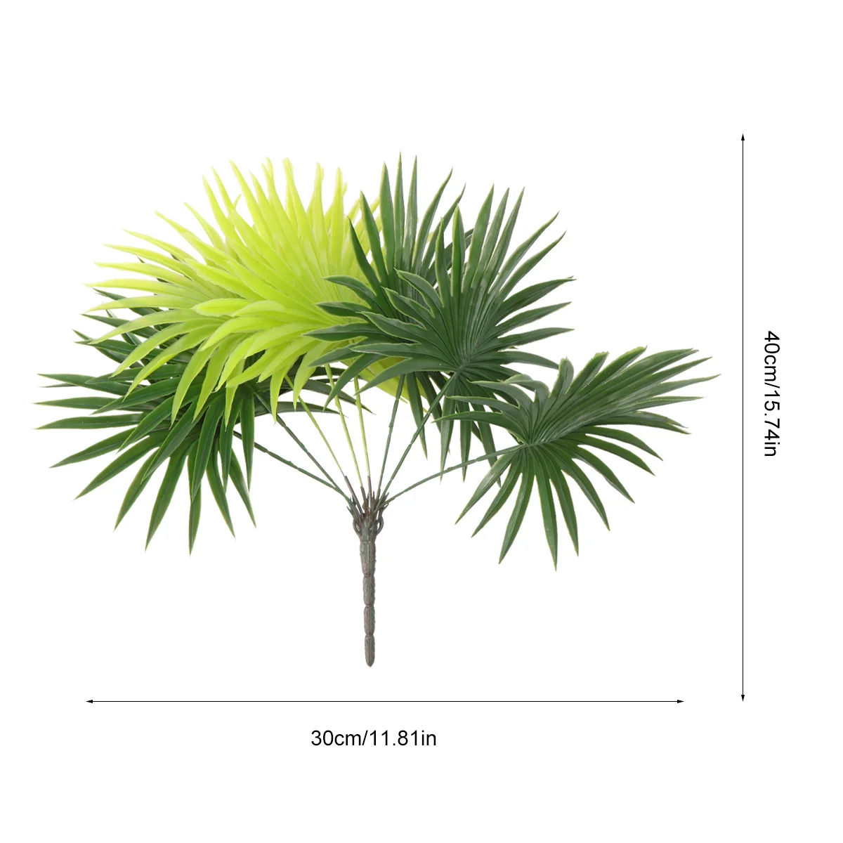 

Artificial Green Plants Faux Floral Arrangements Bonsai Palm Leaf Simulation Ornament Fake Plastic