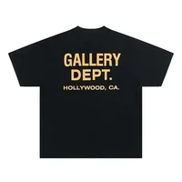 Vintage haute rue T-shirt galerie chemise imprimée mode lettre imprimé T-shirt décontracté col rond T-shirt été marque haut 4
