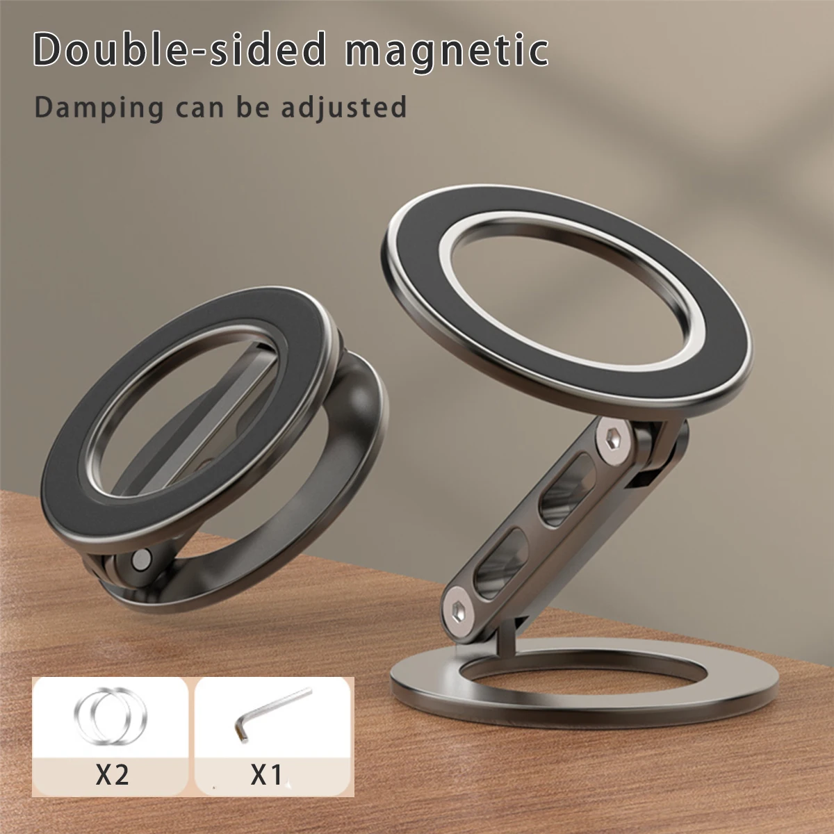 Dual Magnetic Phone Ring Holder with MagSafe Grip