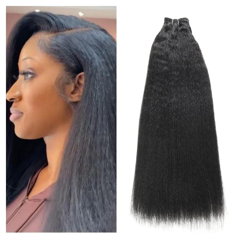 Lydia 1PCS/Pack Kinky Straight Hair Weaving 12-24 Inch Pure Color Synthetic Wave Hair Extension For Black Women Hair Bundles