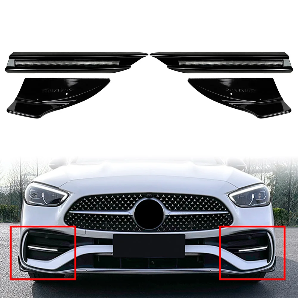 

Car Front Bumper Side Air Vent Cover Trim & Daytime Running Light DRL For Mercedes C-Class C200 C300 C43 C63 AMG W206 2022-2023