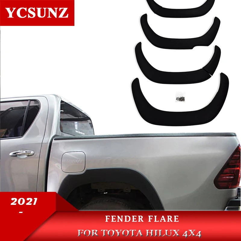 YCSUNZ guardabarros para Toyota Hilux 2021 2022, doble accesorios, color negro|Guardabarros| -