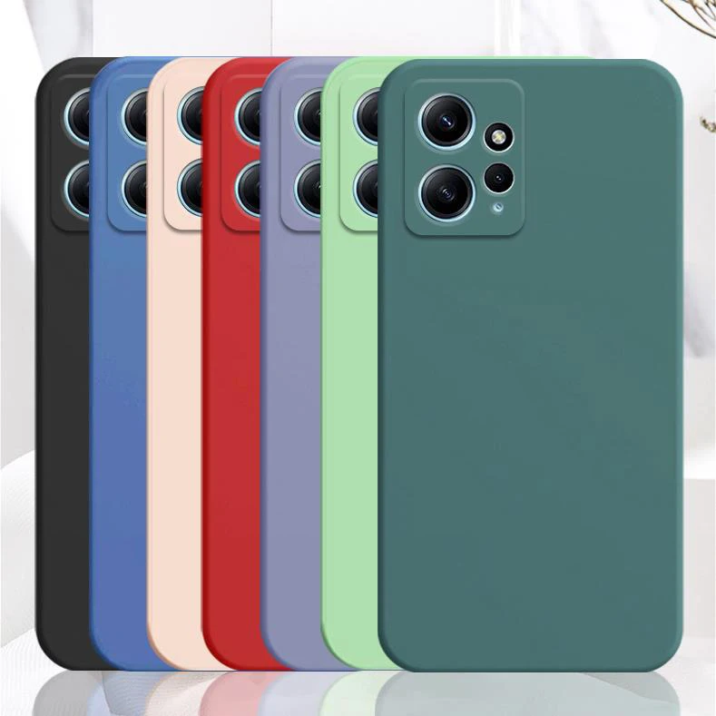 Für Xiaomi Redmi Hinweis 12 Fall Flüssigkeit Silikon Plain Gummi Protector Redmi Hinweis 12 Fall Für Redmi Hinweis 12 4G Abdeckung Shell – Detail 1