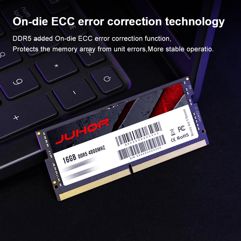 JUHOR Sodimm DDR5 Memory 16GB 4800MHz Laptop Memoria Ram