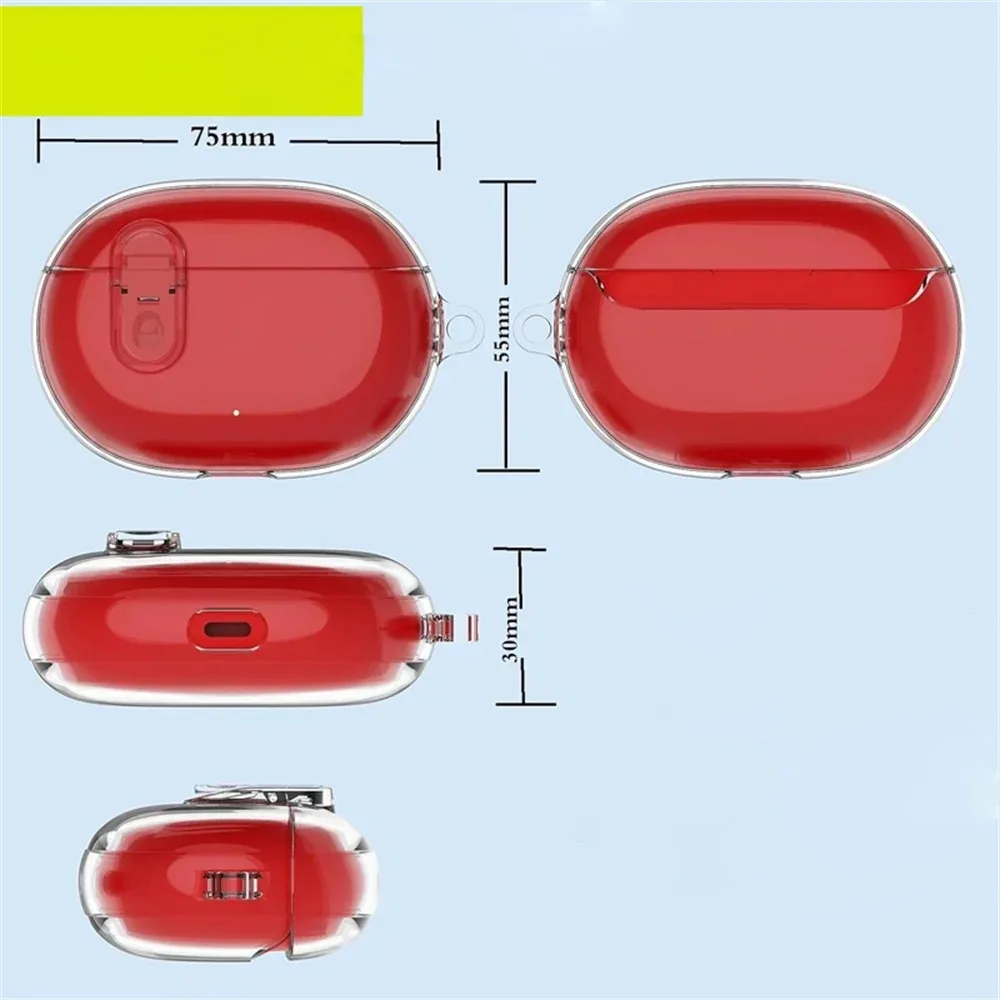 TPU Earphone Protective Case Transparent Lock Catch Earphone Soft Cover Soft Dustproof for Beats Studio Buds/Buds+