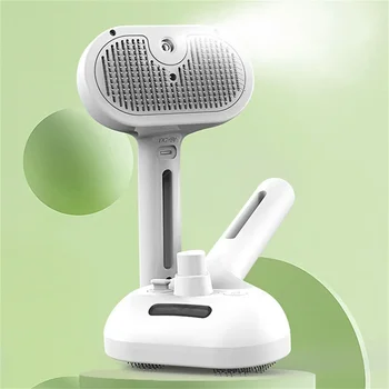 Steamy Dog Brush Electric Spray Cat Hair Brush 3 in1 Dog Steamer Brush for Massage Pet Grooming Removing Tangled and Loose Hair 1