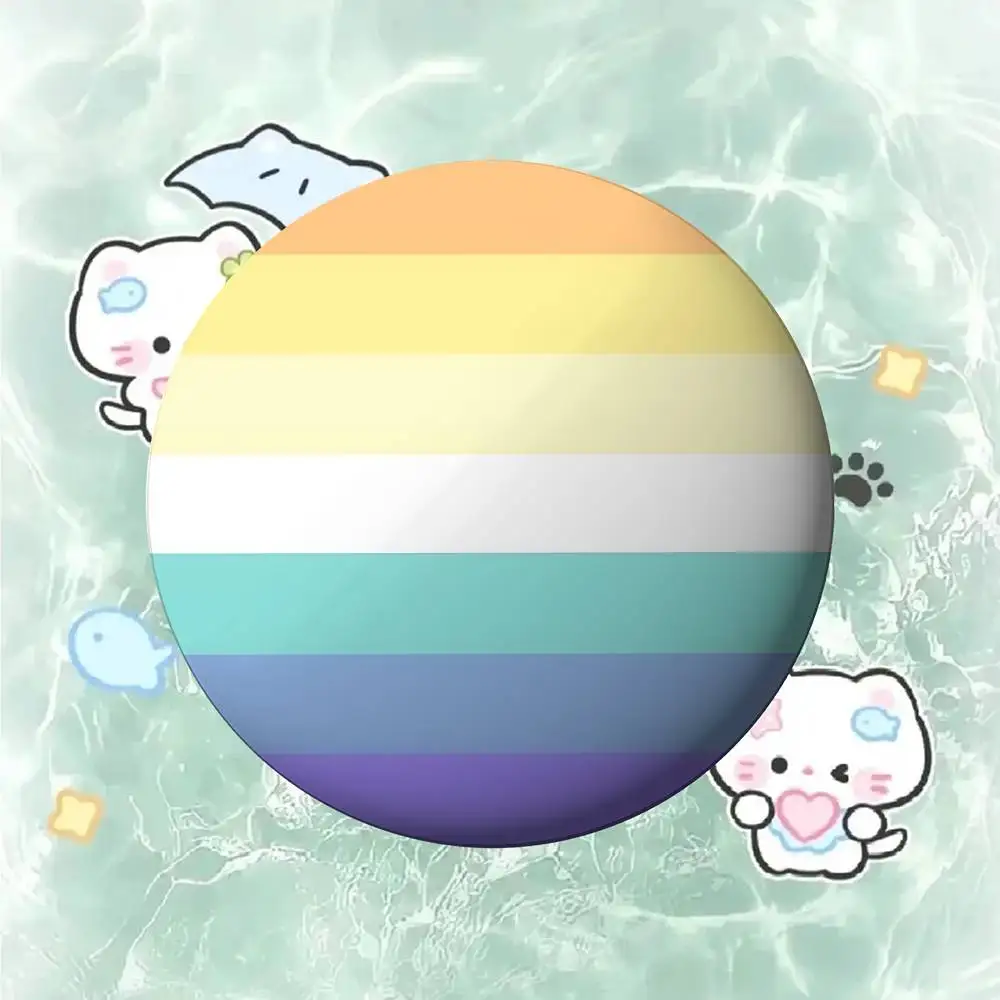 LGBT Regenbogen Flagge Abzeichen Abzeichen Cartoon Runde Broschen Auf Rucksack Jacke Acryl Knopf Pins Sammlung Geschenke – Detail 35