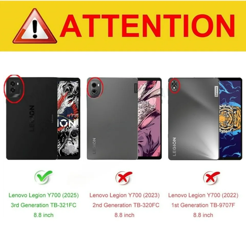 Transparent Case For Lenovo Legion Y700 2025 Game Tablet Back Case