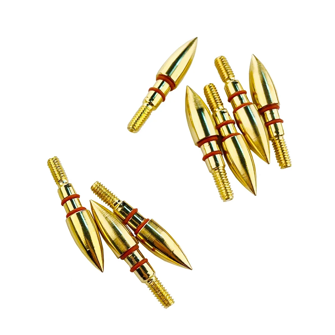 12pcs Archery ID6.2mm OD7.6mm Arrow Points Tips Target 75/100GR O Rubber Ring Aluminum Insert Compound Bow Hunting