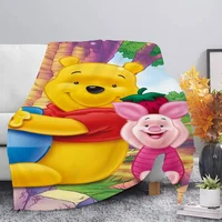 W-Winnie the Pooh Bedspread on the Bed Home and Decoration Fluffy Soft Blankets & Throws Cobija Throw Blanket for Sofa Halloween 1