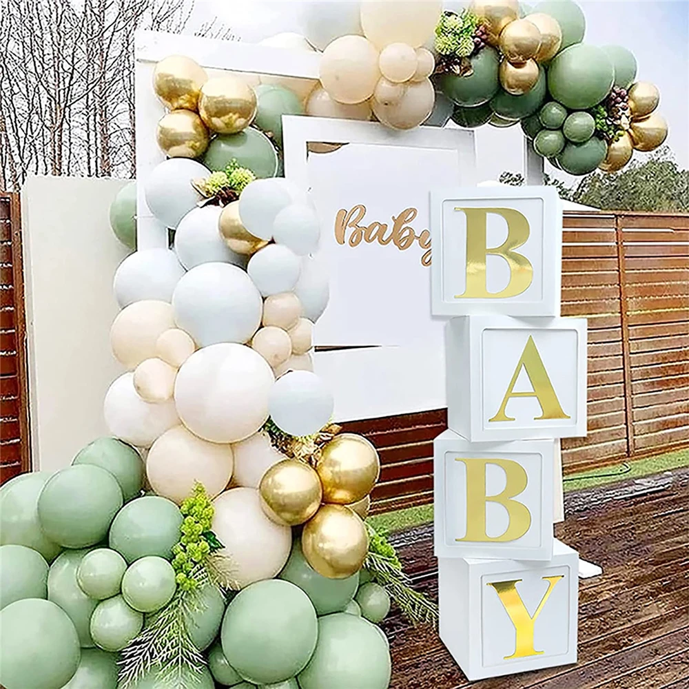 Cajas De Bebe Con Letras Para Baby Shower, Decoraciones De R