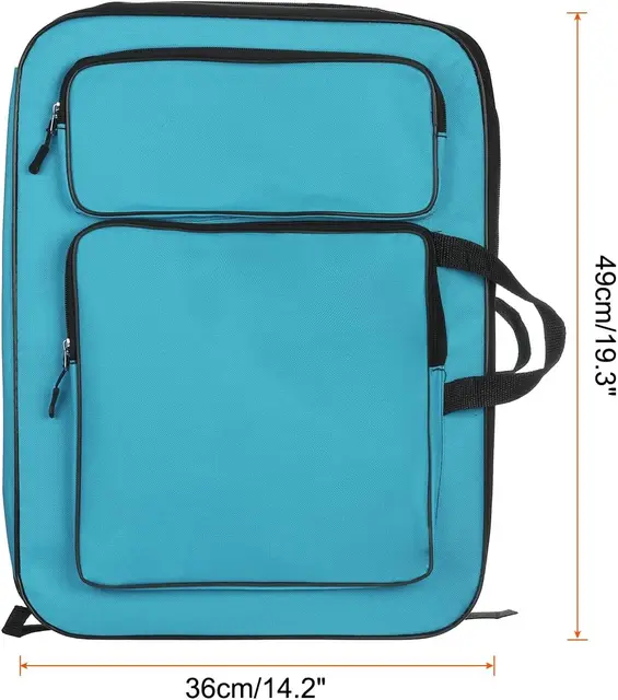 Portfolio Arte MEEDEN A2/A3 - Borsa Impermeabile Per Disegni E Tele Con Tracolla - Foto 8