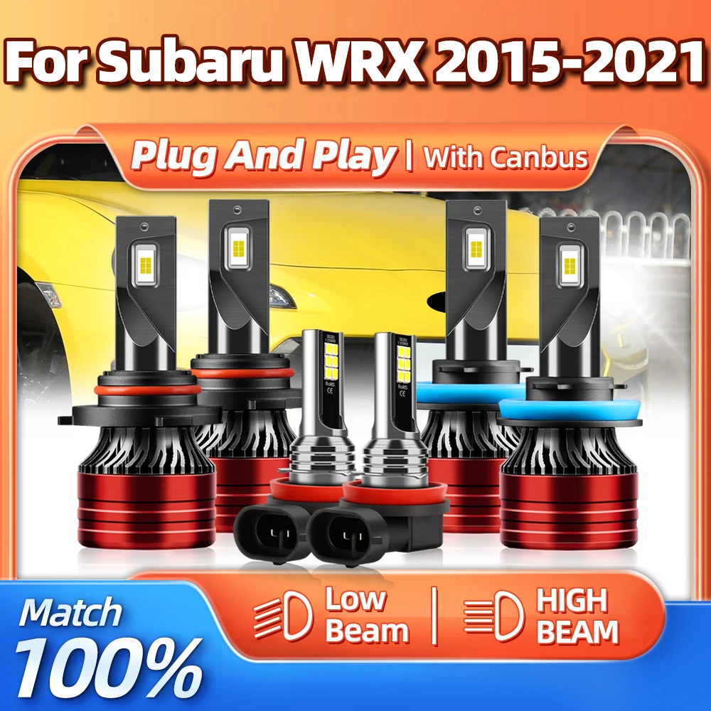 

Led Headlight Bulbs High Low Beam Fog Lamp 60000LM Plug and Play Car Light 6000K For Subaru WRX 2015-2017 2018 2019 2020 2021