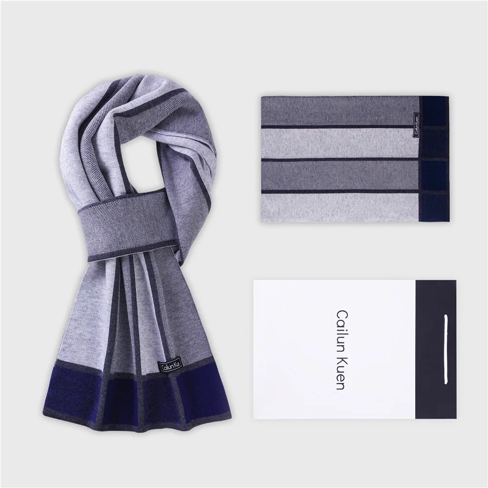 Fashion Design Wool Scarf Men Autumn Winter Thick Warm Soft Muffler Male Plaid Knit Cashmere Business Scarf Gents knitted scarf cashmere scarf neck wrap neck gaiter