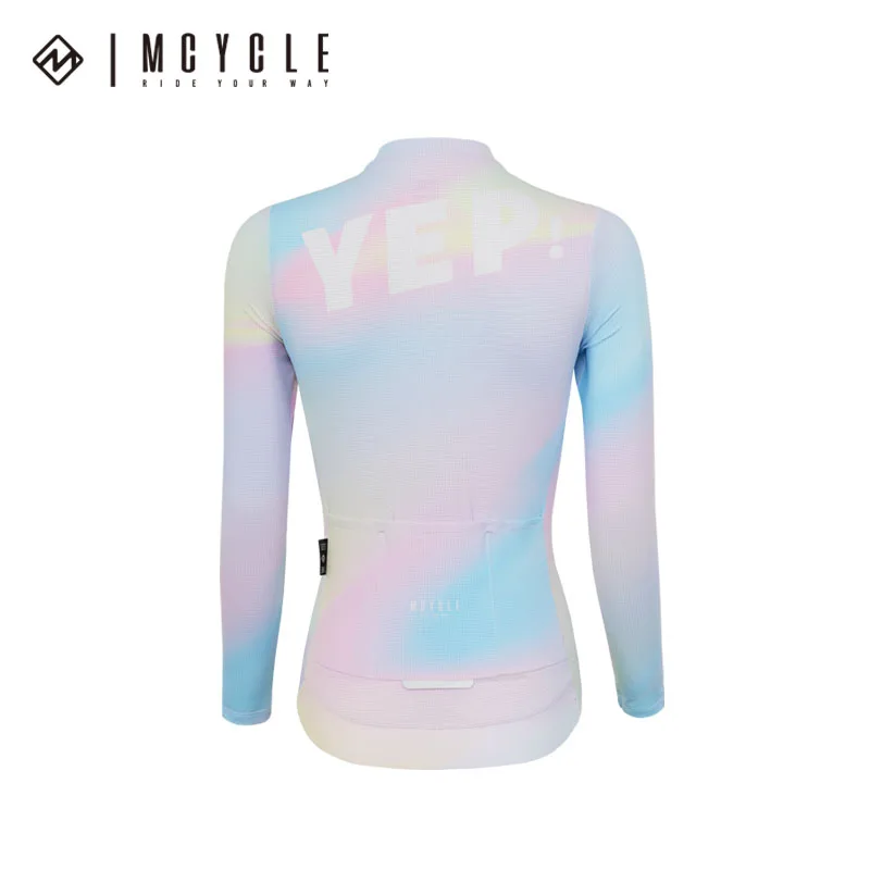 Mcycle New Design Bamboo Charcoal Silk Fabric Women Cycling Clothing Biek Shirts Anti-uv Breathable Long Sleeves Cycling Jersey