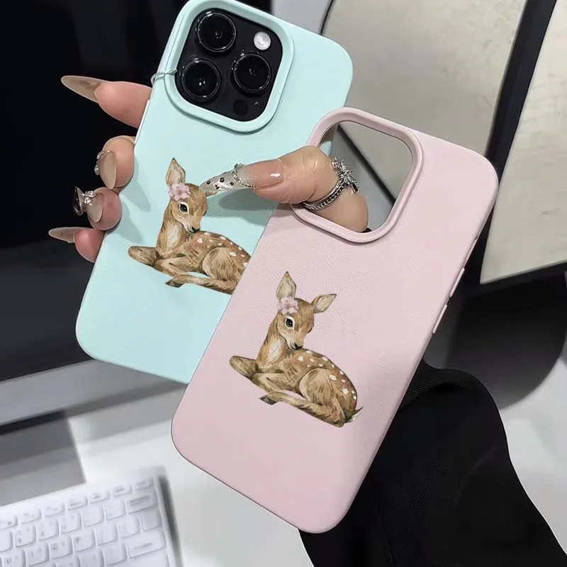 Vintage Brown Deer Design Aesthetic Soft TPU Phone Case