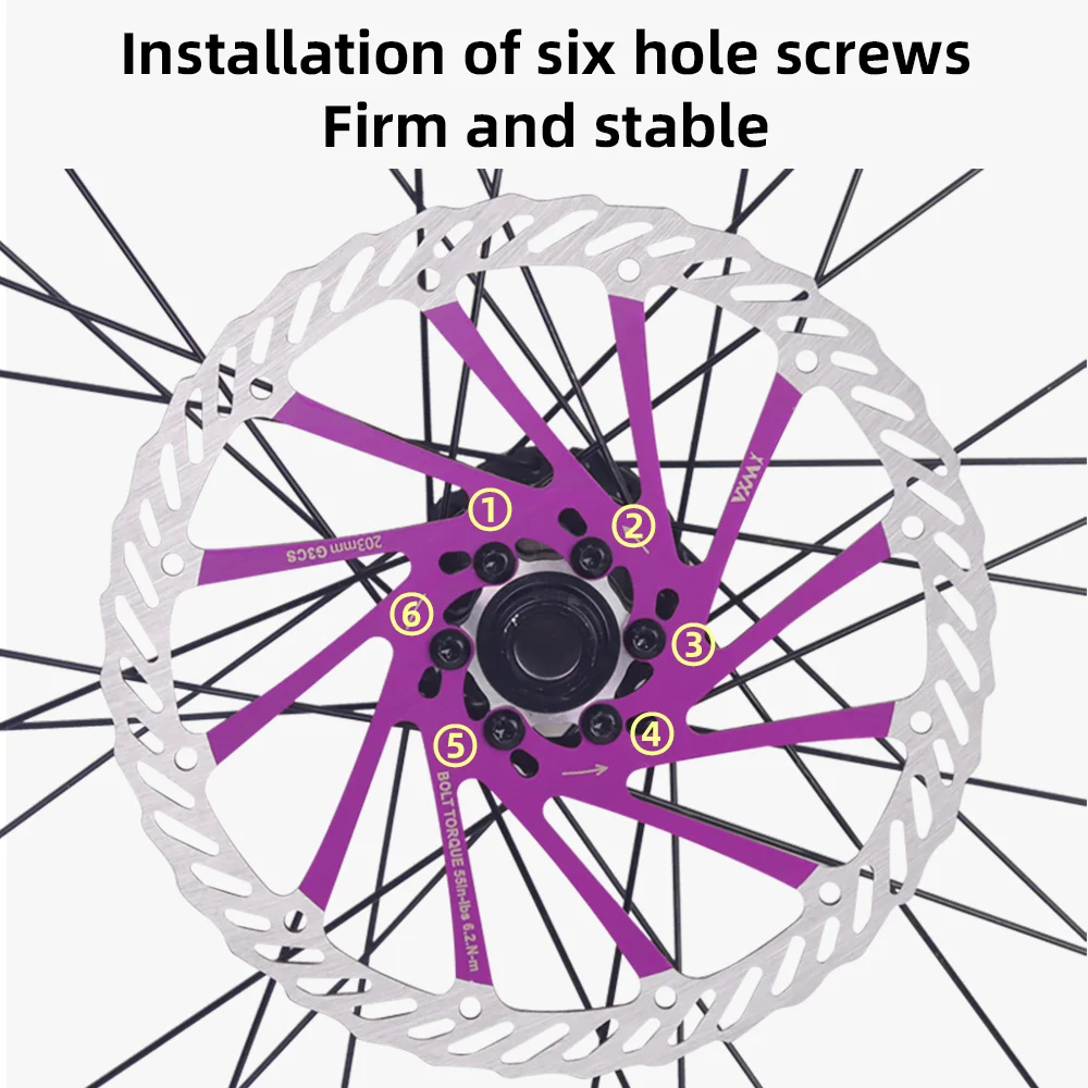 VXM 자전거 브레이크 디스크 브레이크, MTB DH 디스크 로터, 유압식 브레이크 패드, 플로트 다색 브레이크 패드, 자전거 부품, 160mm, 180mm, 203mm