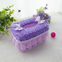 Europe Lace Tissue Box Luxury France Style Napkin Holder WC Toilet Paper Case Vintage Wedding Decoration Tissues Storage Boxes 2