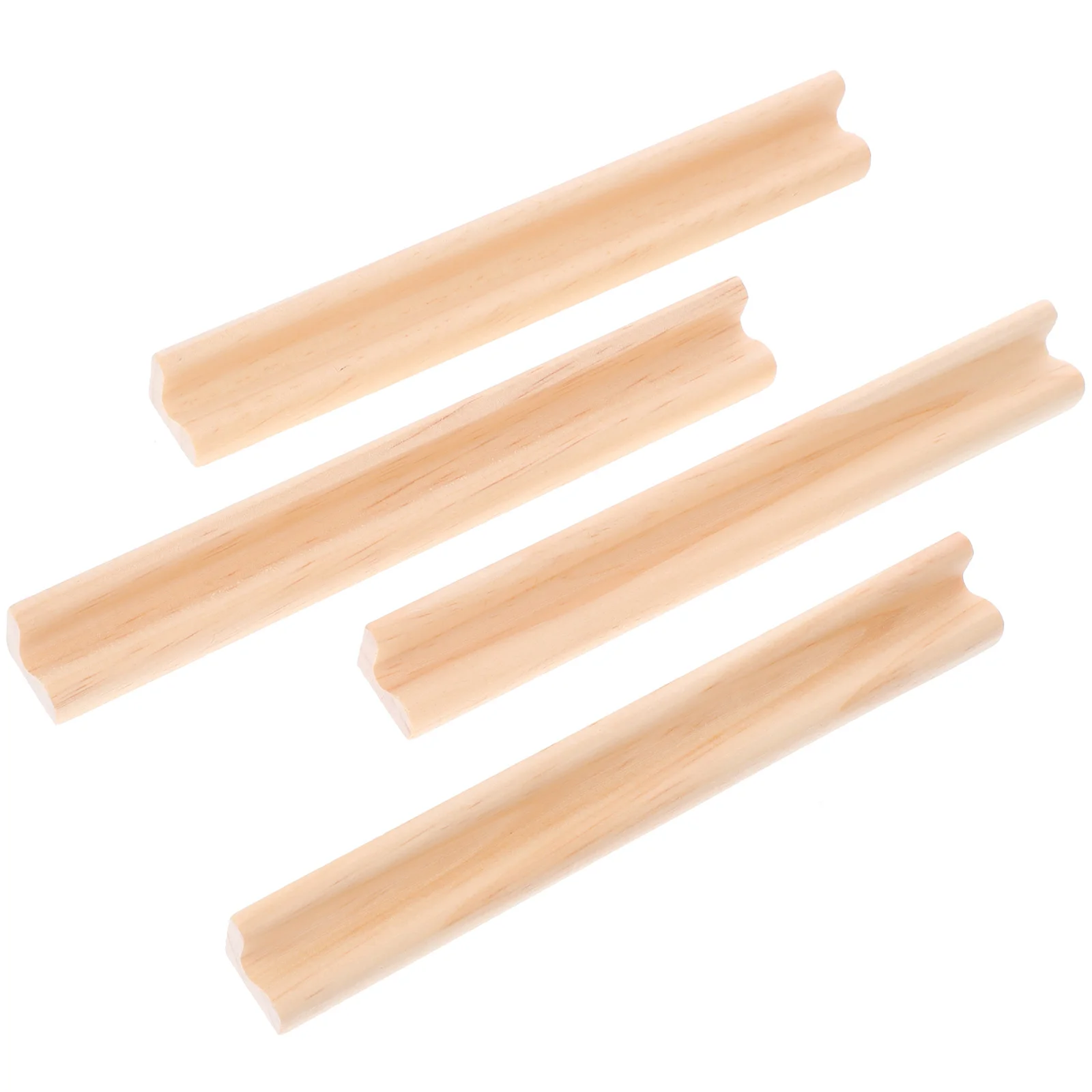 

4 Pcs Clear Display Stand Wooden Displaying Base Domino Trays Card Holder Accessories Cards Ornaments DIY Racks Travel