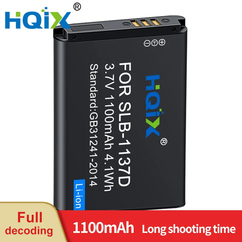 

HQIX for Samsung NV11 NV30 NV40 NV100HD NV103 NV24HD NV106HD I80 I85 I100 L74WIDE TL34 Camera SLB-1137D Charger Battery