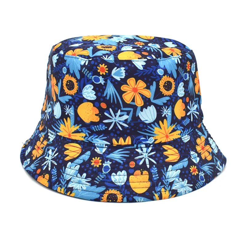 Print Double-Side-Wear Reversible Bucket Hat for women brown bucket hat