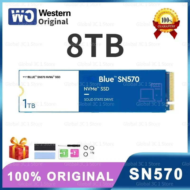 

Western Original Blue SN570 500GB 1TB 250GB 2TB PS5 SSD solid state drive M.2 interface NVMe four-channel PCIe3.0*4 m.2 2280