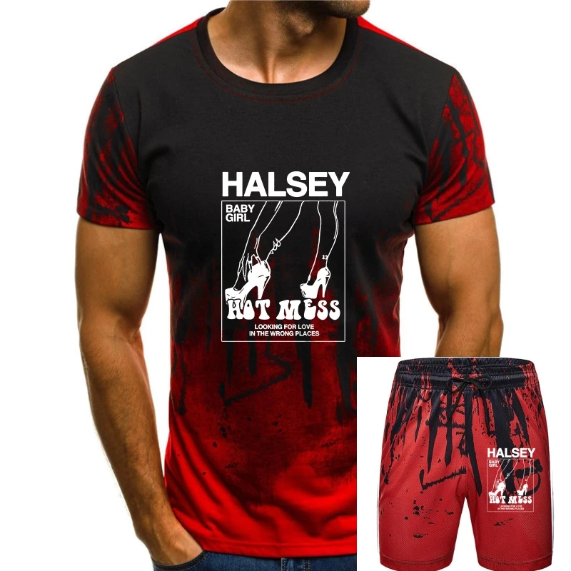 

Футболка Halsey для маленьких девочек, горячий беспорядок, ищем логотипа Love, Официальный Мужской черный