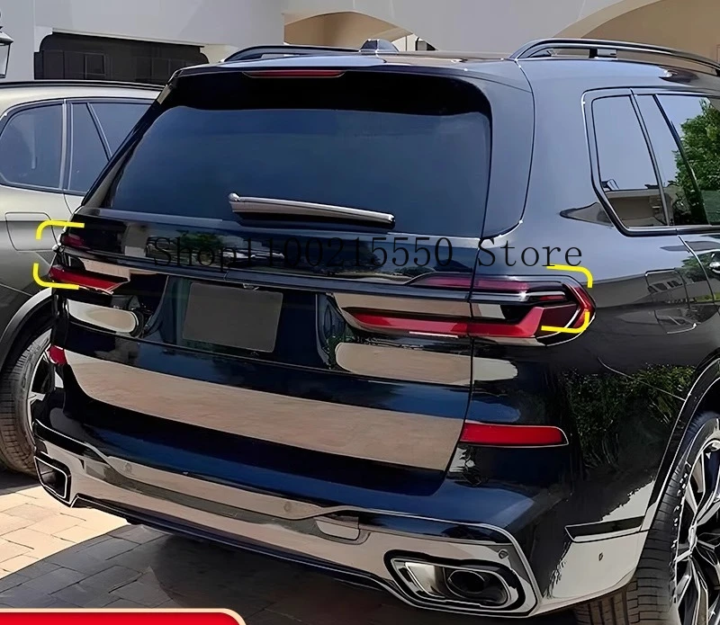 BMW X7 G07 2019-2025 용 뒷문 뒷문 하단 커버 몰딩 트림 스테인레스 스틸 뒷문 트림 자동차 액세서리