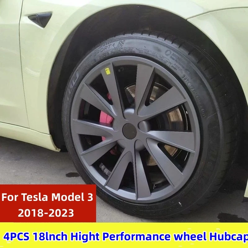 

18Inch Hub Cap Accessories Performance Wheel Hubcap Automobile Replacemen Wheel Cap Full Rim Cover For Tesla Model 3 2018-2023