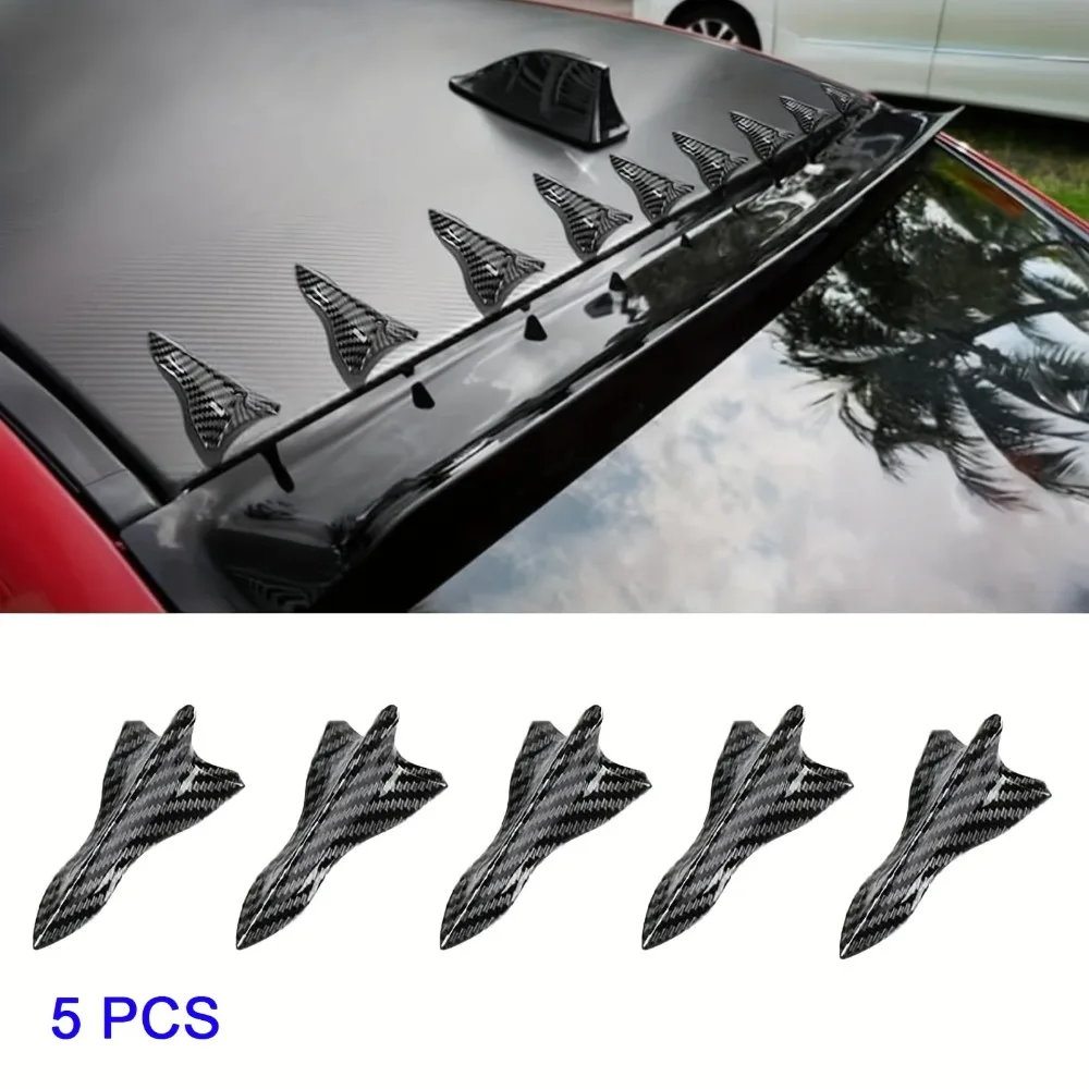 Kit aerodinamico da 10 pezzi con diffusore Air Vortex e alette a pinna di squalo – Combinazione spoiler per tetto/parafango per la maggior parte delle berline e SUV - Image 4