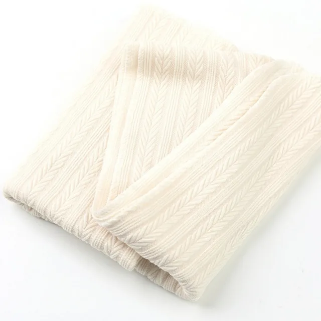 3pcs/Set 2025 Polycotton Baby Swaddle Quilt Set Solid Color Wheat Ear Pattern Baby Hat Headband Baby Blanket For Newborn 5