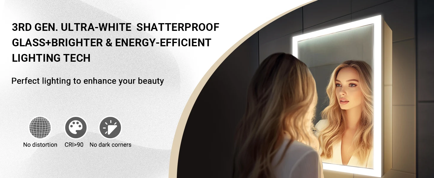 led medicine cabinet mirror