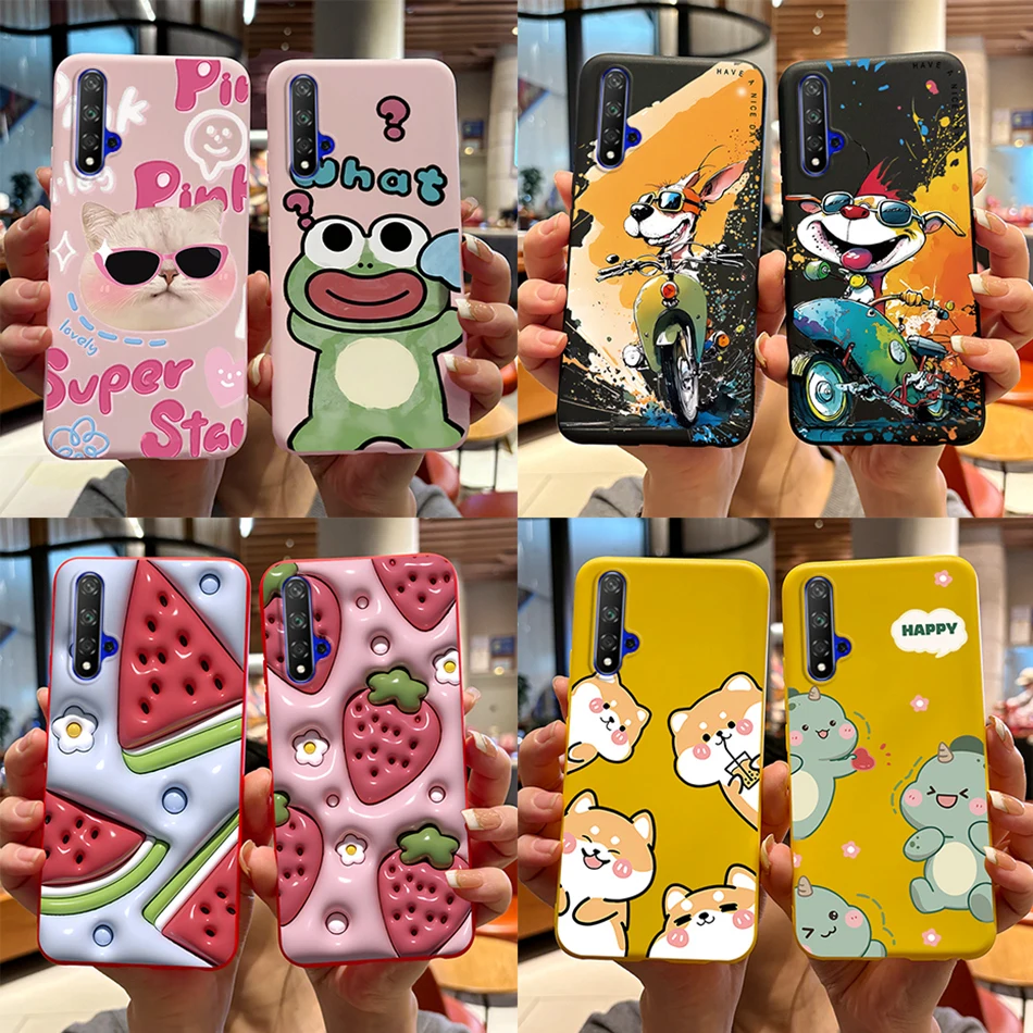 Per Huawei Nova 5T Case Honor 20 Yal-L21 Cartoon Frog Cover Custodia Morbida In Silicone Per Huawei Nova 5T Nova5T Honor20 Fundas